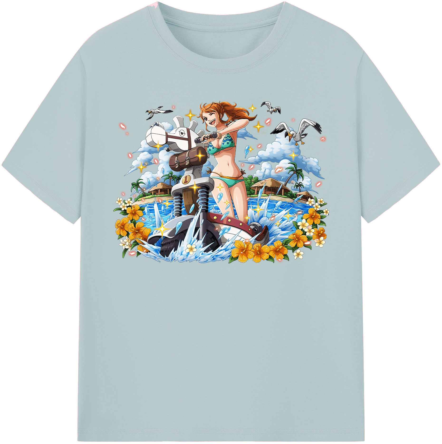 ワンピース ナミ ONE PIECE Nami 綿100％半袖Tシャツ（フロントプリント）